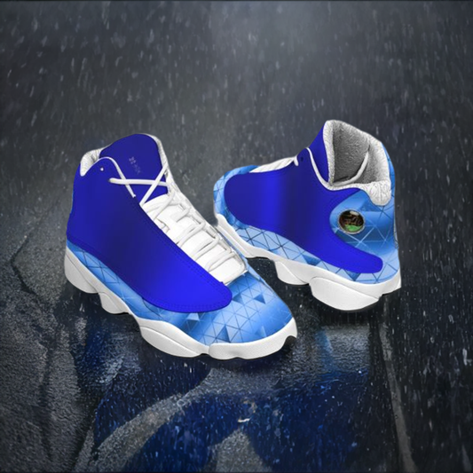 Blue Matrix Designer Basketball Shoes for Men's
