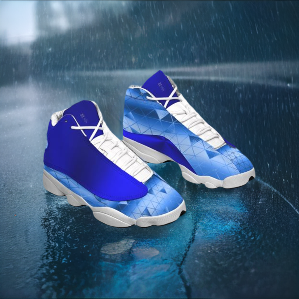 Blue Matrix Designer Basketball Shoes for Men's