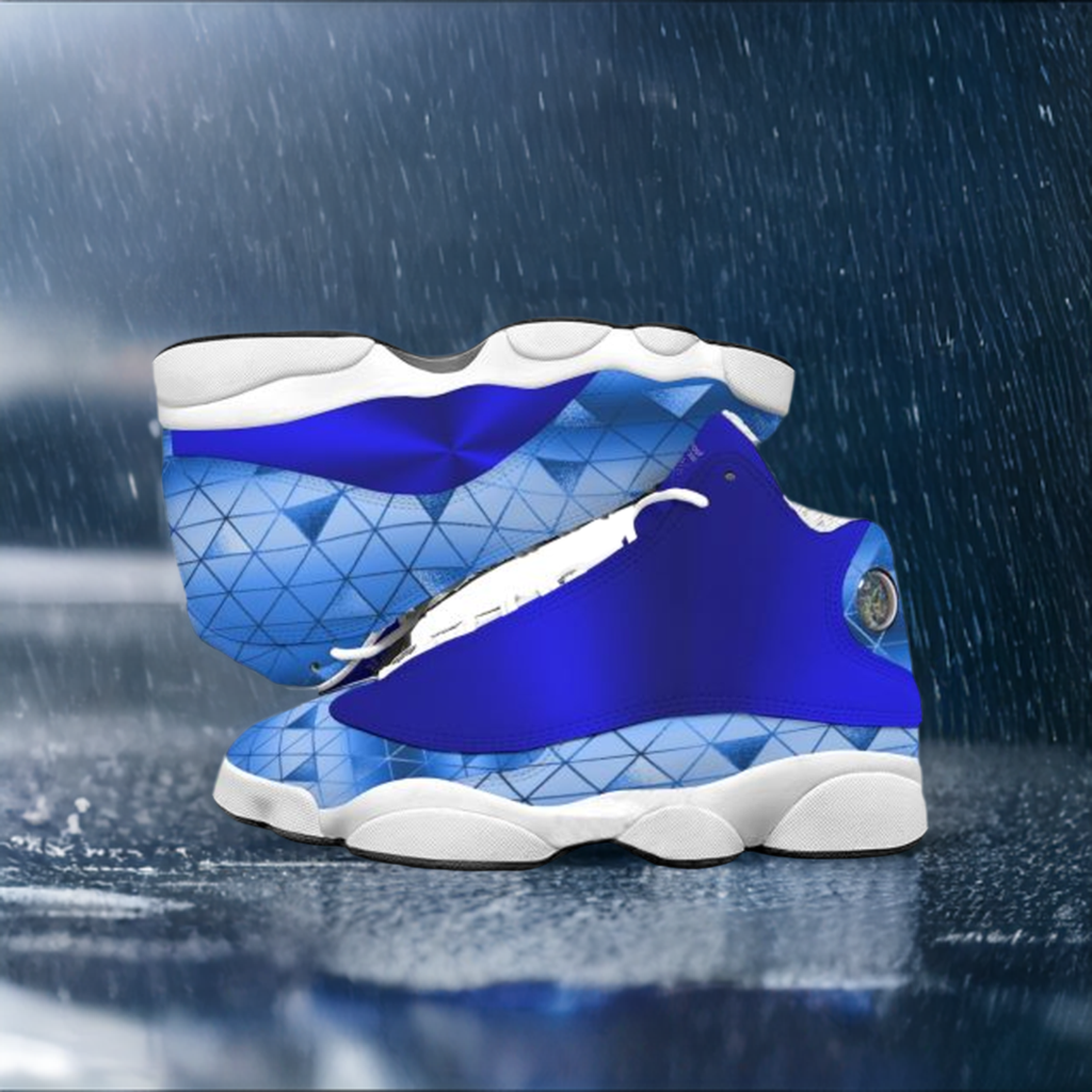 Blue Matrix Designer Basketball Shoes for Men's