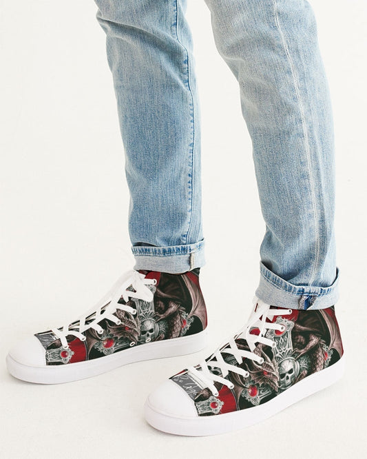 Step into style with Giga's Crowne Red High-top Canvas Shoe.