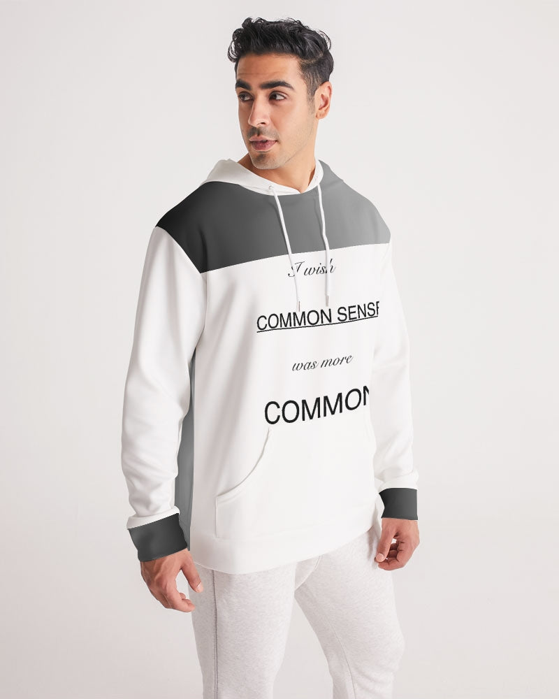 Black Faded "I Wish Common Sense" Hoodie for Men's