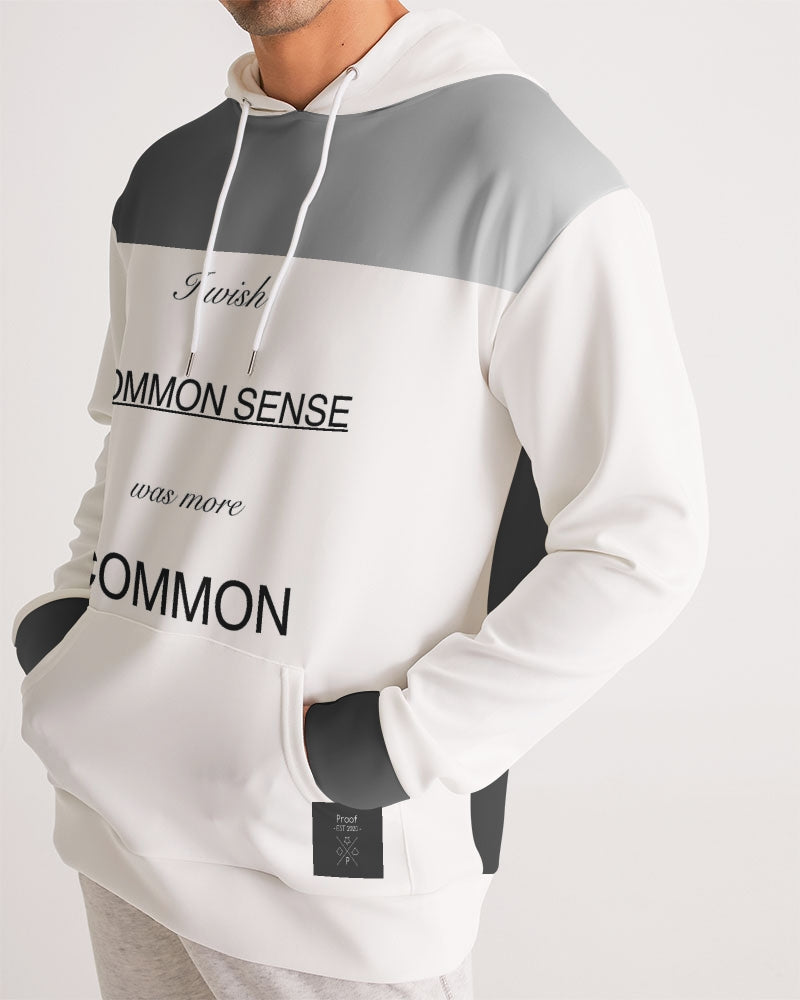 Black Faded "I Wish Common Sense" Hoodie for Men's