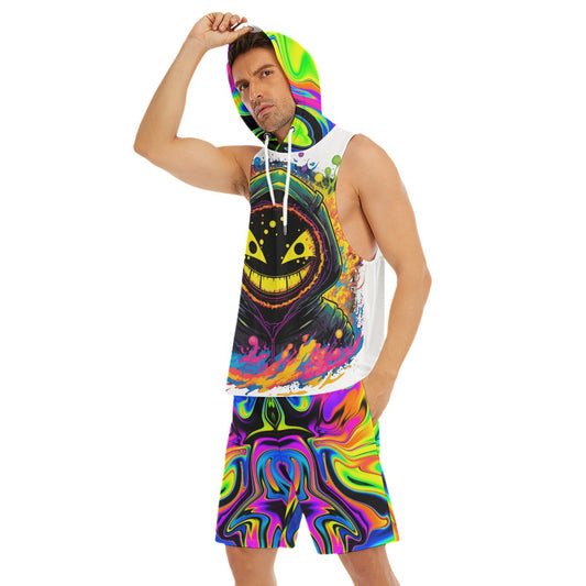 Colorful Creation Smile Sleeveless Vest and Short Set for Men's