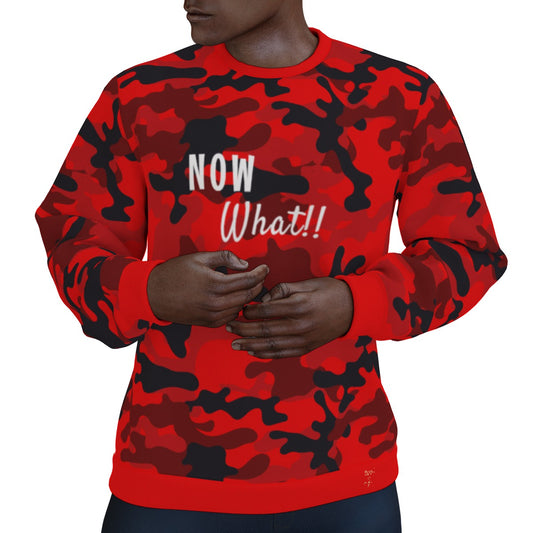 Men's Camo Red and Black Thicke Sweater