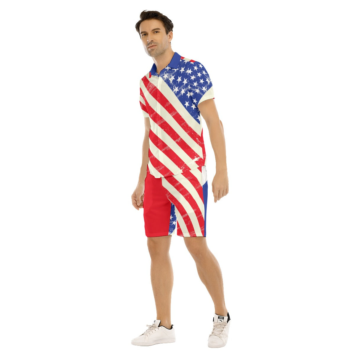 We are AMERICA Short Sleeve Shirt Short Set for Men's