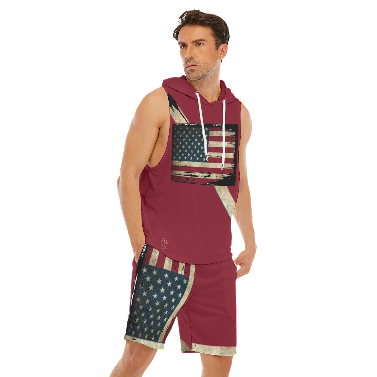 Scorn American Sleeveless Vest Designer Jogger Short Sets for Men's