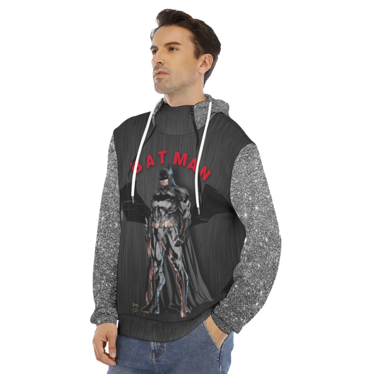 Bat Man with Bat Wings Hoodie for Men's