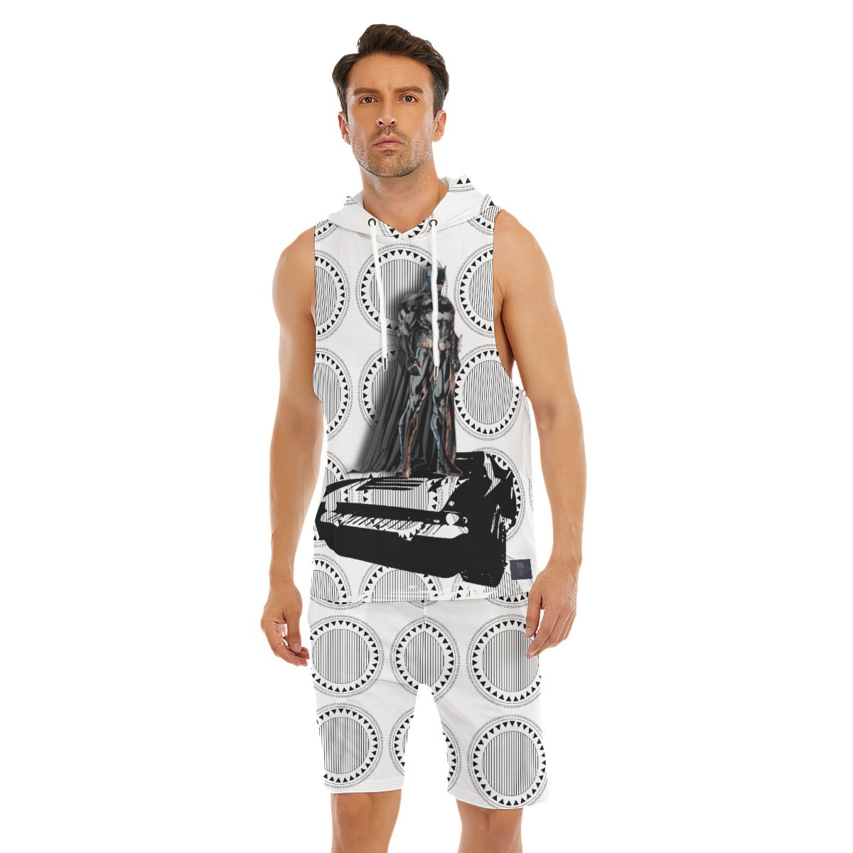 Batman Sleeveless Hooded and Shorts Sets