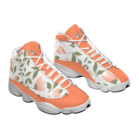  These Basketball Shoes are complete with eyelets and a lace-up closure. Made of leather, and rubber for Anti-Slippery, Hard-Wearing, and Shock-Absorbent 