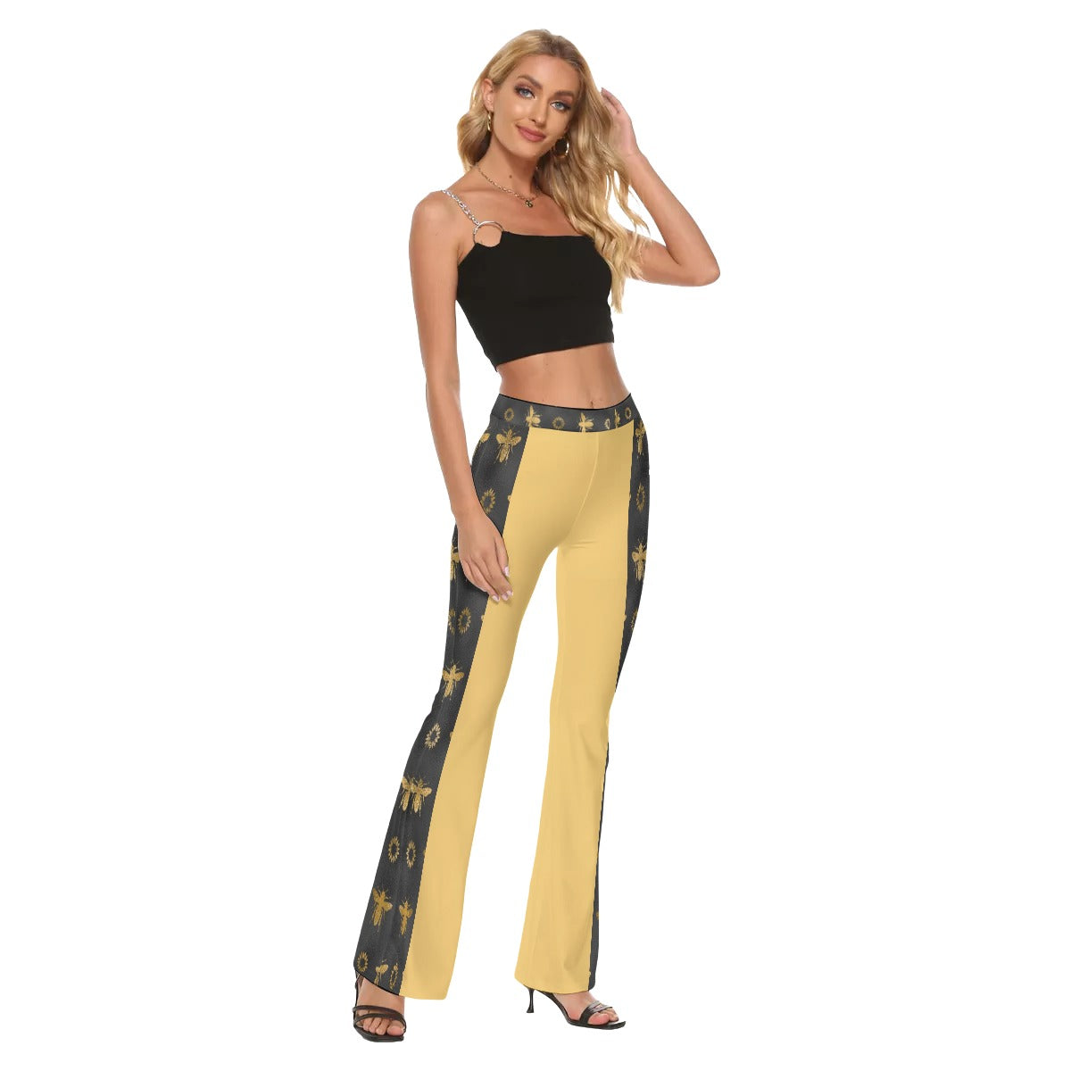 I'm A Bee "Bee Consumed" Women's Skinny Flare Pants