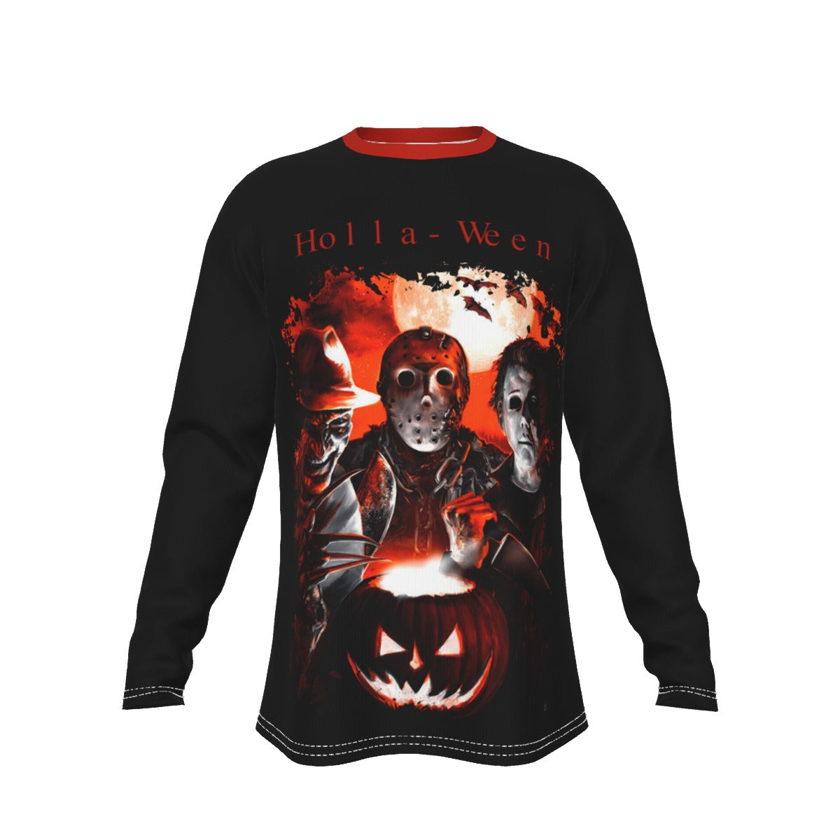 My Favorite Horror Holla-Ween Long Sleeve T-Shirt for Men's | Sizes XS-5XL