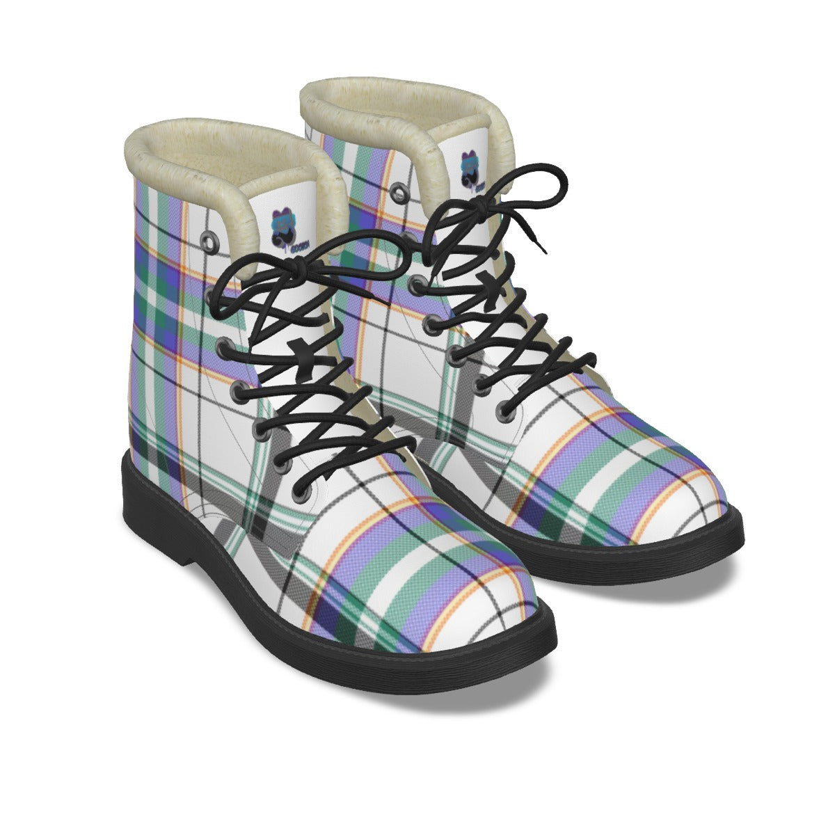 Women's Plaid Me Up Fur Plush Ankle Boots