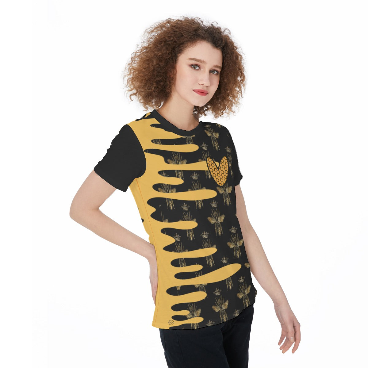 I'm A Bee "Bee Heart Warming" Women's Round Neck T-Shirt