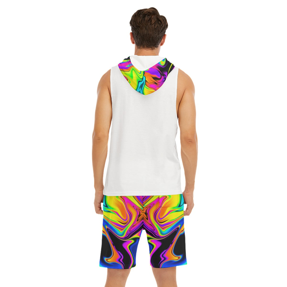 Colorful Creation Smile Sleeveless Vest and Short Set for Men's