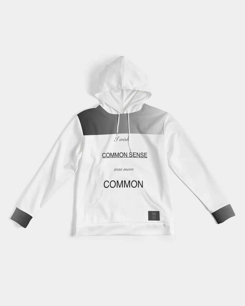 Black Faded "I Wish Common Sense" Hoodie for Men's