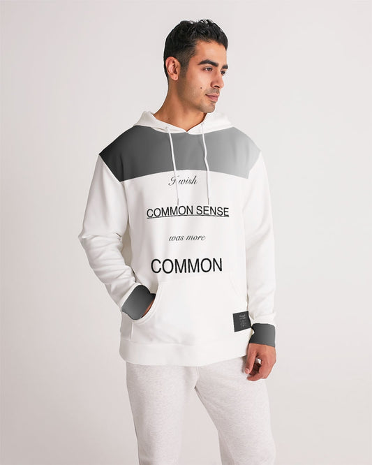 Men's Black Faded "I wish Common Sense were more Common" Hoodie